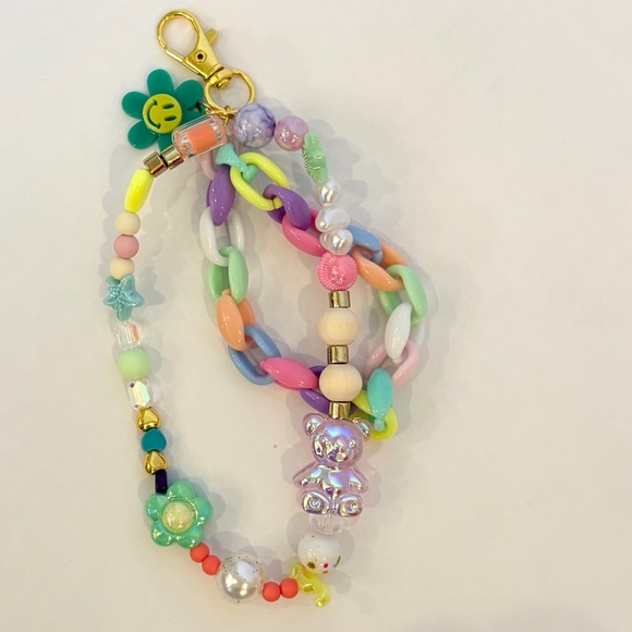 Colorful Beaded Keychain Accessory - Picture 3 of 3